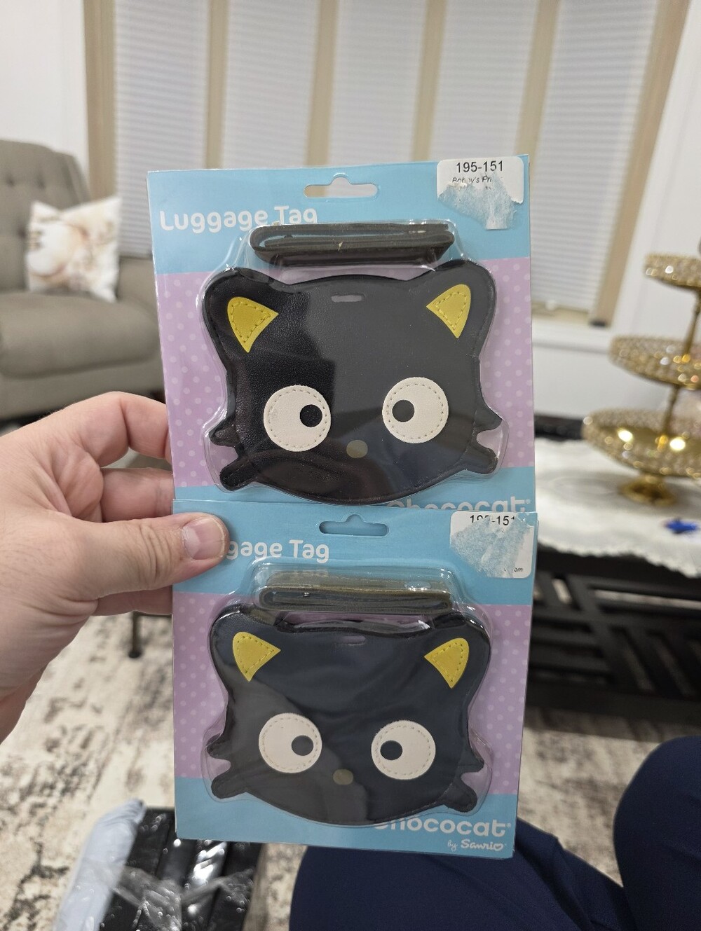 Sanrio Chococat Vacation Station Luggage Tag Set (2 Pack) NIP